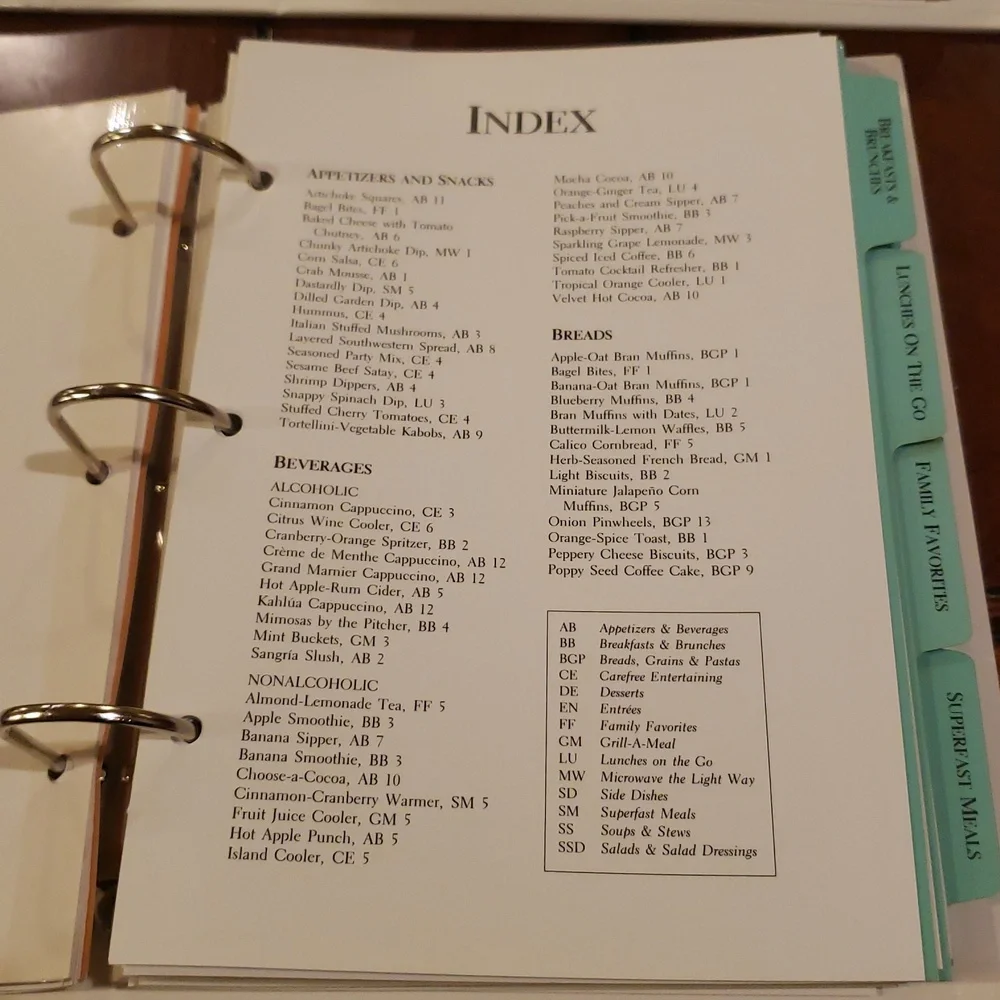 (2 Set) Light & Easy Cooking Collection Binders- Recipes & Menus